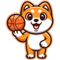 Shiba Inu Basketball Sticker