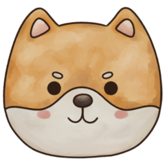 Shiba Inu Face Painting Sticker