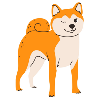 Shiba Inu Foxlike Sticker