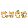 Shiba Inu & Frog Sticker