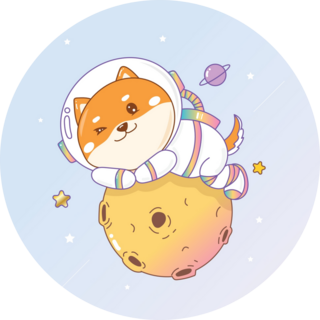 Shiba Inu Galaxy Sticker