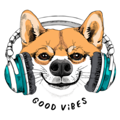 Shiba Inu Good Vibes Sticker