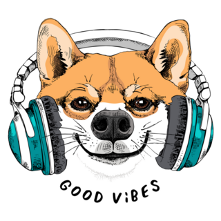 Shiba Inu Good Vibes Sticker