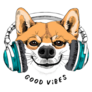 Shiba Inu Good Vibes Sticker