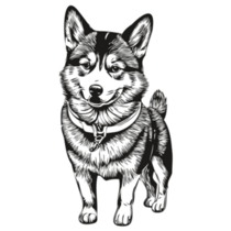 Shiba Inu Hand Drawn Sticker