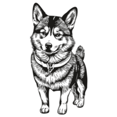 Shiba Inu Hand Drawn Sticker