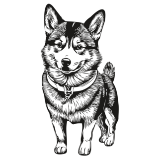 Shiba Inu Hand Drawn Sticker
