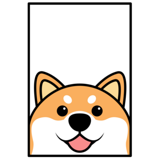 Shiba Inu In Frame Sticker