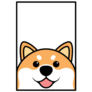 Shiba Inu In Frame Sticker