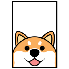 Shiba Inu In Frame Sticker