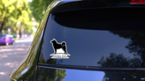 Shiba Inu Label Sticker on a Rear Car Window (New) example