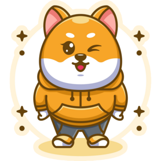 Shiba Inu Mascot Sticker