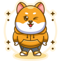 Shiba Inu Mascot Sticker