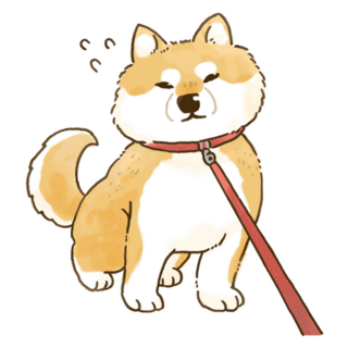 Shiba Inu On Walk Sticker