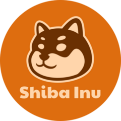 Shiba Inu Orange Logo Sticker