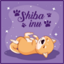 Shiba Inu Purple Sticker
