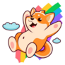 Shiba Inu Rainbow Sticker