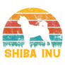 Shiba Inu Retro Sun Sticker