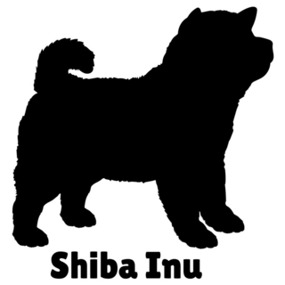  Shiba Inu Silhouette Sticker