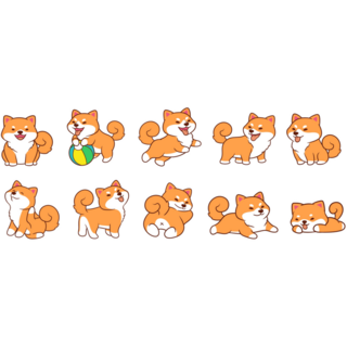 Shiba Inu Sticker Sheet