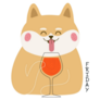 Shiba Inu Wine Friday Sticker