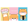 Shiba Inu With Sushi Sticker