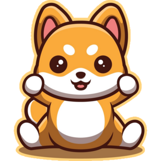Shiba Sitting Excited Sticker