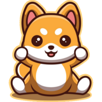 Shiba Sitting Excited Sticker