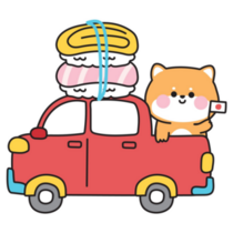 Shiba Sushi Truck Sticker