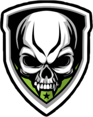 Shield and Skull Sticker