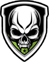 Shield and Skull Sticker