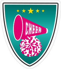 Shield Cheerleading Sticker