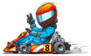 Shifter Kart Racer Cartoon Sticker