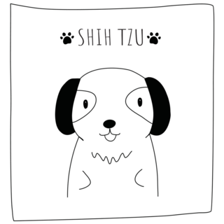 Shih Tzu Doodle Sticker