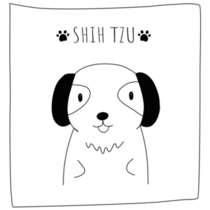 Shih Tzu Doodle Sticker