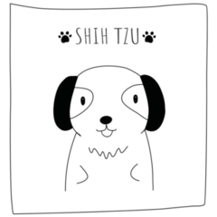 Shih Tzu Doodle Sticker