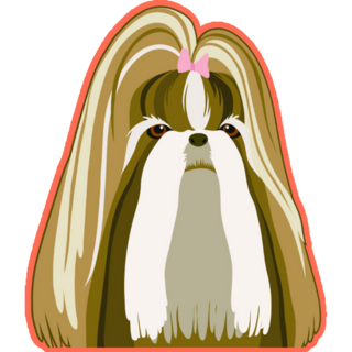 Shih Tzu Fashion Sticker