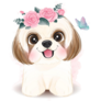 Shih Tzu Floral Sticker