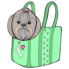 Shih Tzu In Bag Sticker