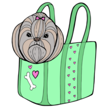 Shih Tzu In Bag Sticker