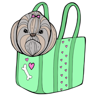 Shih Tzu In Bag Sticker