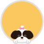 Shih Tzu In Circle Sticker