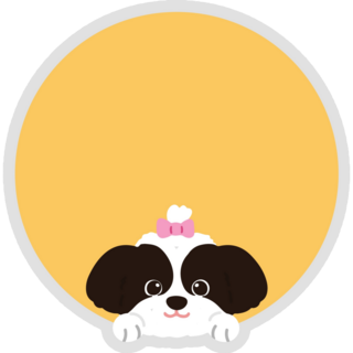 Shih Tzu In Circle Sticker