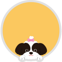 Shih Tzu In Circle Sticker