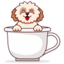 Shih Tzu In Cup Sticker