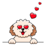 Shih Tzu In Love Sticker