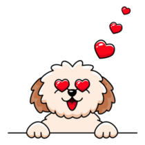 Shih Tzu In Love Sticker