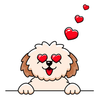 Shih Tzu In Love Sticker