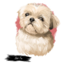 Shih Tzu Lap Dog Sticker