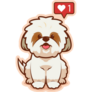 Shih Tzu Love Icon Sticker